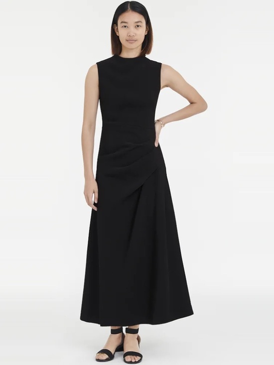 Acler Dresses & Skirts - Acler Black Sleeveless Maxi Dress with Draped Waist Detail